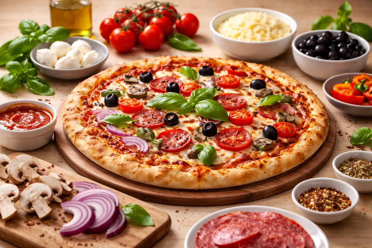 Comment faire une pizza maison avec des ingrédients variés