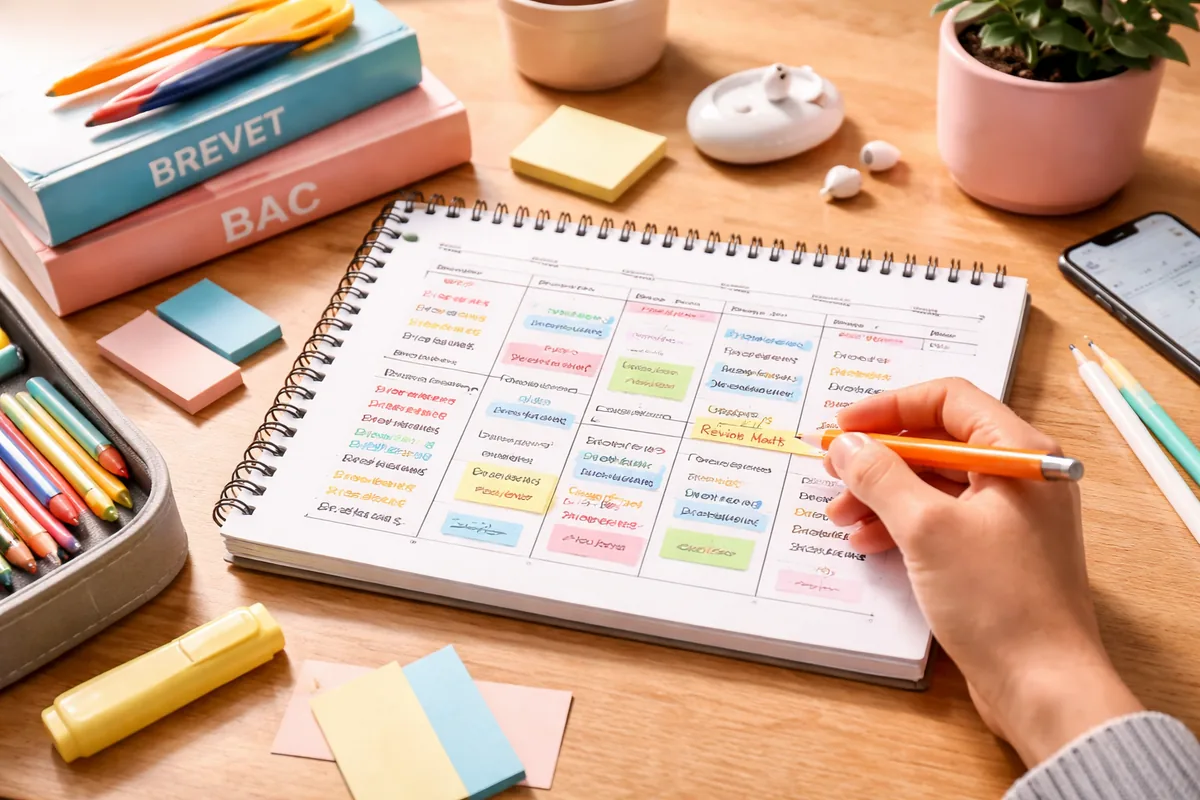 Comment utiliser un planning gratuit pour réviser le Bac et le Brevet